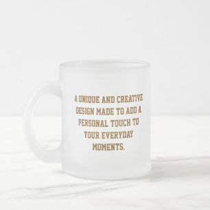 Erstellen Sie Ihre eigene 10oz-Frosted-Glas-Kaffee Mattglastasse