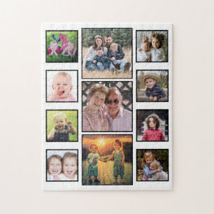 Erstellen Sie Ihre eigene 11-Familie Foto Collage  Puzzle