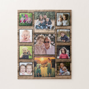 Erstellen Sie Ihre eigene 11-Familie Foto Collage  Puzzle