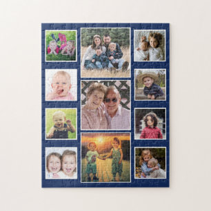 Erstellen Sie Ihre eigene 11-Familie Foto Collage  Puzzle