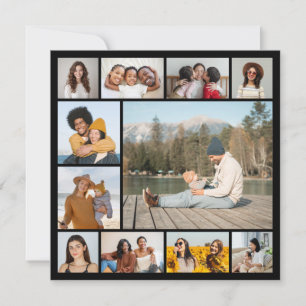 Erstellen Sie Ihre eigene 11 Fotocollage-Flachkart