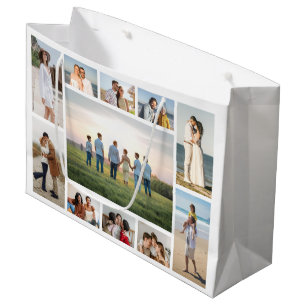 Erstellen Sie Ihre eigene 11 FotoCollage Große Geschenktüte