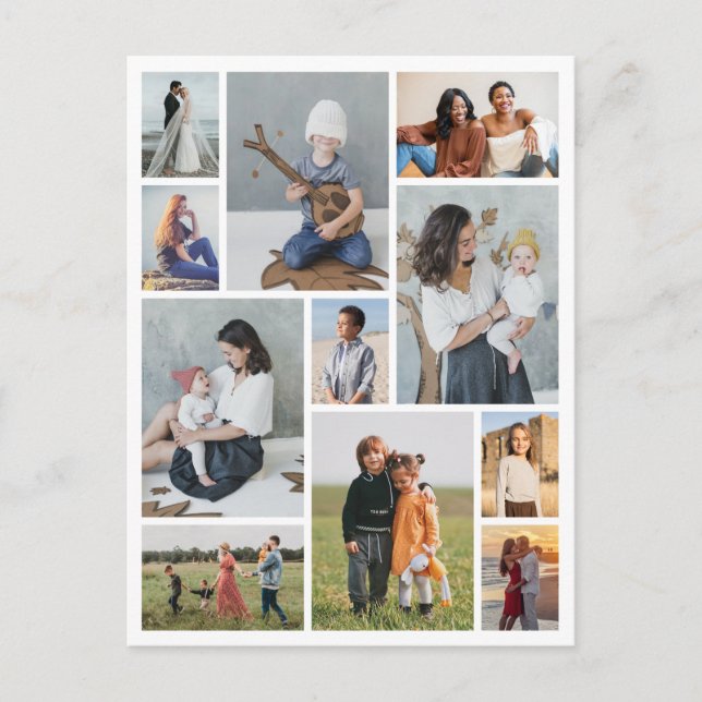 Erstellen Sie Ihre eigene 11 FotoCollage Postkarte (Vorderseite)