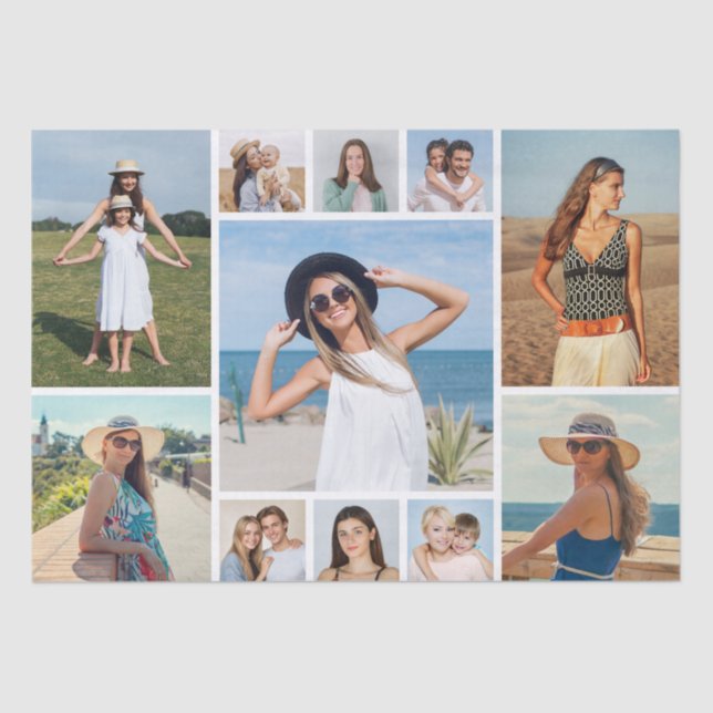 Erstellen Sie Ihre eigene 11 FotoCollage Seidenpapier (Vorderseite)