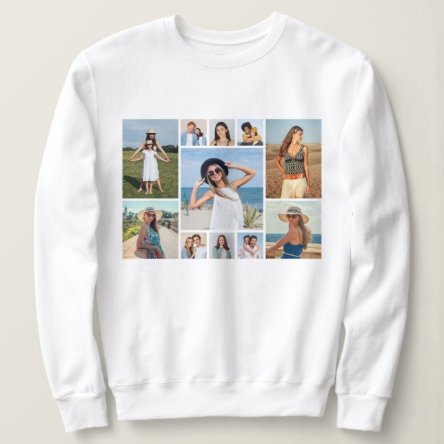 Erstellen Sie Ihre eigene 11 FotoCollage Sweatshirt (Design vorne)