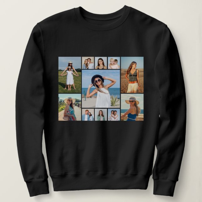 Erstellen Sie Ihre eigene 11 FotoCollage Sweatshirt (Design vorne)