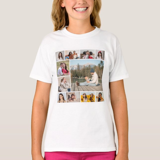 Erstellen Sie Ihre eigene 11 FotoCollage T-Shirt (Vorderseite)