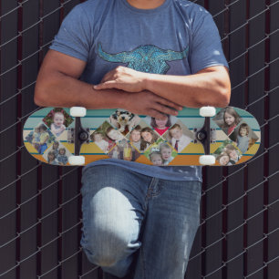 Erstellen Sie Ihre eigene 12-Foto-Collage - Retro- Skateboard