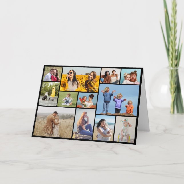 Erstellen Sie Ihre eigene 12 FotoCollage Einladung (Vorderseite)