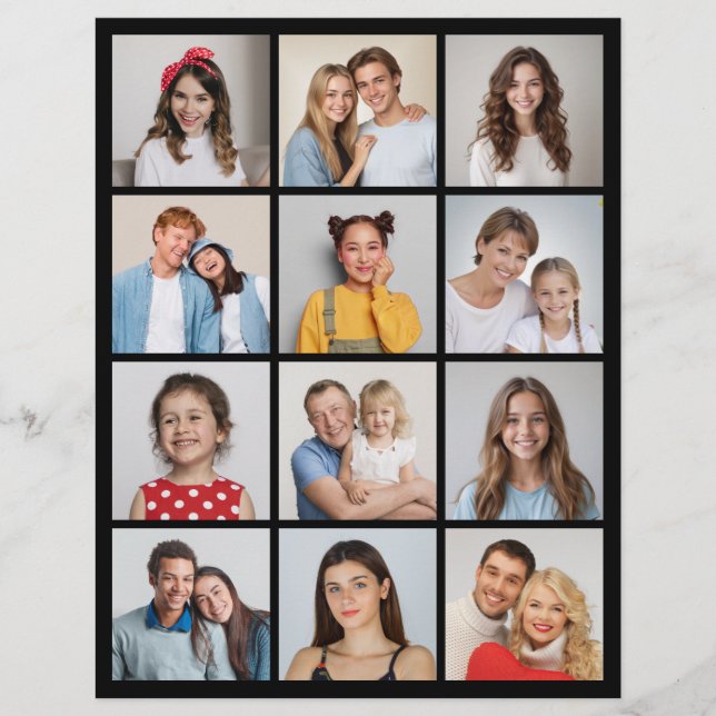 Erstellen Sie Ihre eigene 12 FotoCollage Flyer (Vorne)