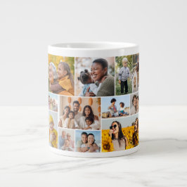 Erstellen Sie Ihre eigene 12 FotoCollage Jumbo-Tasse