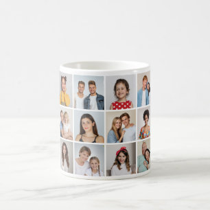 Erstellen Sie Ihre eigene 12 FotoCollage Kaffeetasse