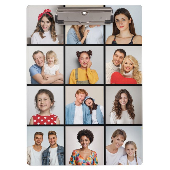Erstellen Sie Ihre eigene 12 FotoCollage Klemmbrett (Vorderseite)