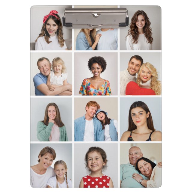 Erstellen Sie Ihre eigene 12 FotoCollage Klemmbrett (Vorderseite)