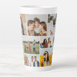 Erstellen Sie Ihre eigene 12 FotoCollage Milchtasse