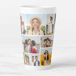 Erstellen Sie Ihre eigene 12 FotoCollage Milchtasse