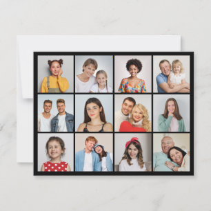 Erstellen Sie Ihre eigene 12 FotoCollage Mitteilungskarte