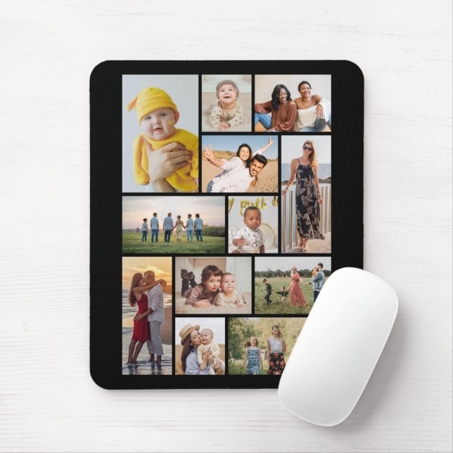 Erstellen Sie Ihre eigene 12 FotoCollage Mousepad (Mit Mouse)