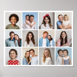 Erstellen Sie Ihre eigene 12 FotoCollage Poster