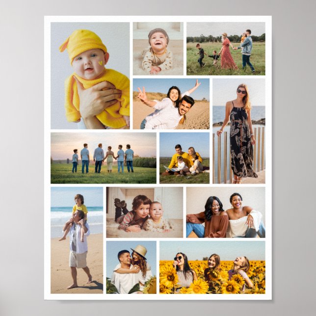 Erstellen Sie Ihre eigene 12 FotoCollage Poster (Vorne)