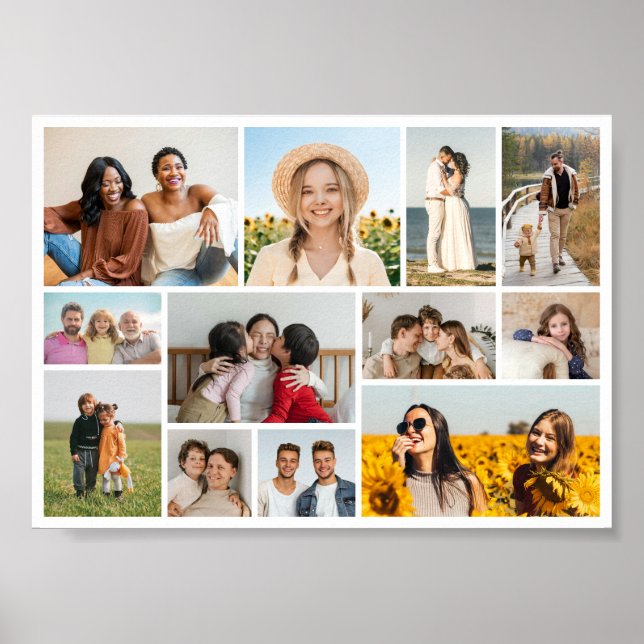 Erstellen Sie Ihre eigene 12 FotoCollage Poster (Vorne)