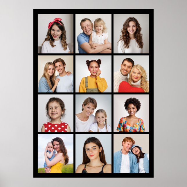 Erstellen Sie Ihre eigene 12 FotoCollage Poster (Vorne)