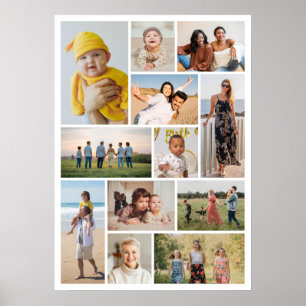Erstellen Sie Ihre eigene 12 FotoCollage Poster