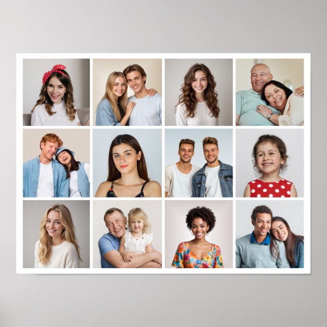 Erstellen Sie Ihre eigene 12 FotoCollage Poster (Vorne)