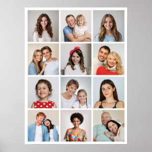 Erstellen Sie Ihre eigene 12 FotoCollage Poster
