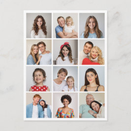 Erstellen Sie Ihre eigene 12 FotoCollage Postkarte