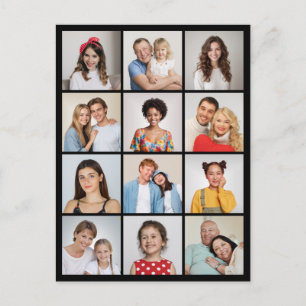 Erstellen Sie Ihre eigene 12 FotoCollage Postkarte