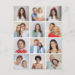 Erstellen Sie Ihre eigene 12 FotoCollage Postkarte