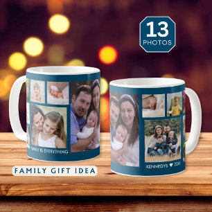 Erstellen Sie Ihre eigene 13-Familie Foto Collage  Kaffeetasse