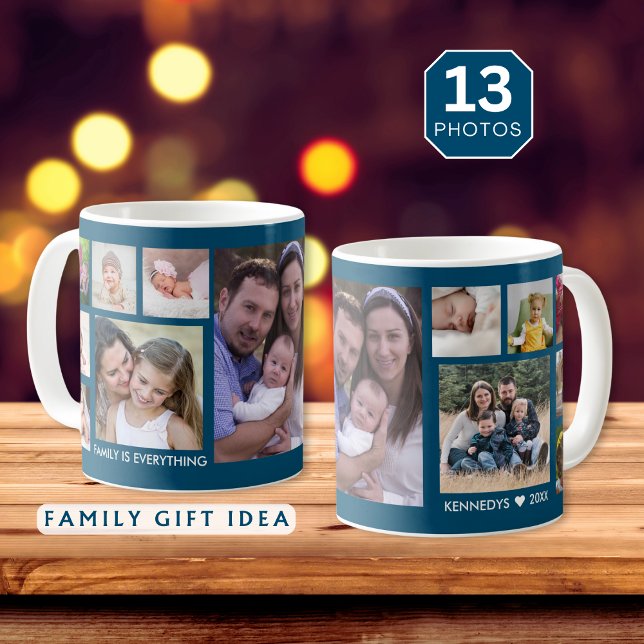 Erstellen Sie Ihre eigene 13-Familie Foto Collage  Kaffeetasse (Von Creator hochgeladen)