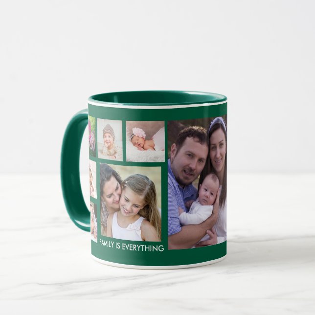 Erstellen Sie Ihre eigene 13-Familie Foto Collage  Tasse (Vorderseite Links)