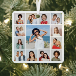 Erstellen Sie Ihre eigene 13 FotoCollage Ornament Aus Metall