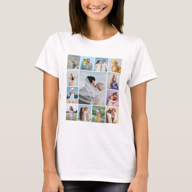 Erstellen Sie Ihre eigene 13 FotoCollage T-Shirt (Vorderseite)