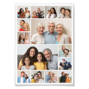 Erstellen Sie Ihre eigene 14-Foto-Collage-Fotoverg Fotodruck
