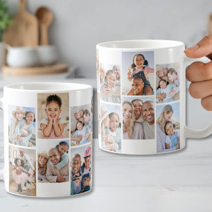Erstellen Sie Ihre eigene 14-Foto-Collage Kaffeetasse