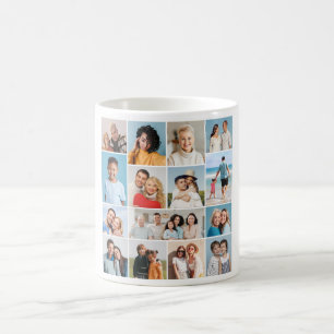 Erstellen Sie Ihre eigene 15-Foto-Collage Kaffeetasse