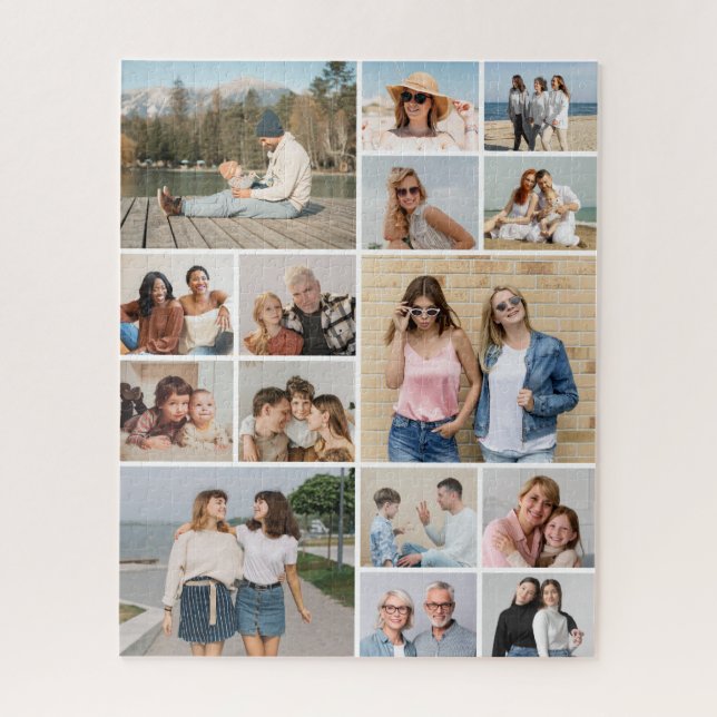 Erstellen Sie Ihre eigene 15 FotoCollage Puzzle (Vertikal)