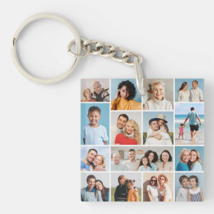 Erstellen Sie Ihre eigene 15 FotoCollage Schlüsselanhänger