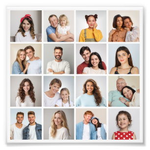 Erstellen Sie Ihre eigene 16 Foto Collage Foto Erw