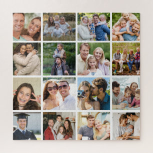 Erstellen Sie Ihre eigene 16-Foto-Collage Puzzle