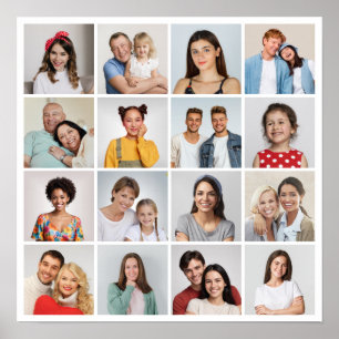 Erstellen Sie Ihre eigene 16 FotoCollage Poster