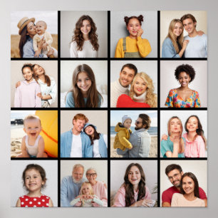 Erstellen Sie Ihre eigene 16 FotoCollage Poster