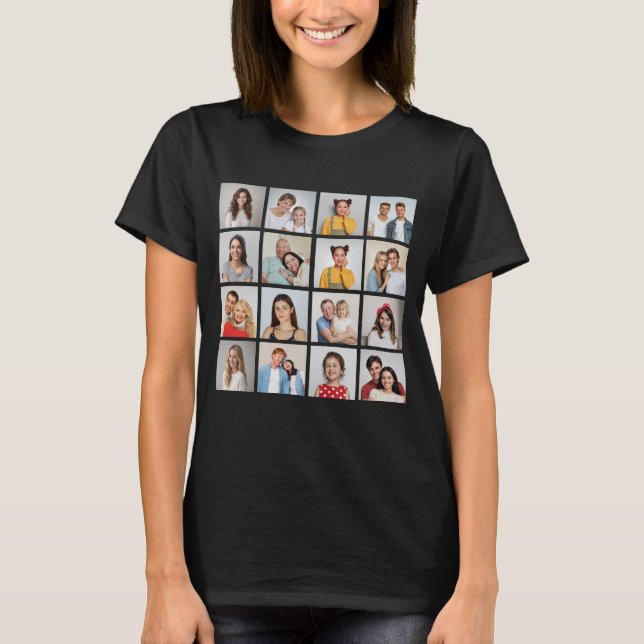 Erstellen Sie Ihre eigene 16 FotoCollage T-Shirt (Vorderseite)