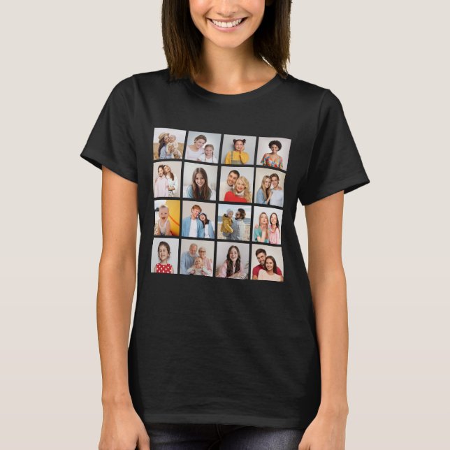 Erstellen Sie Ihre eigene 16 FotoCollage T-Shirt (Vorderseite)