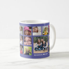 Erstellen Sie Ihre eigene 18-Familie Foto Collage Kaffeetasse