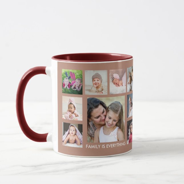 Erstellen Sie Ihre eigene 18-Familie Foto Collage  Tasse (Links)